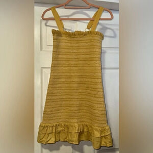 American Eagle Outfitters Smocked Mini Dress with Ruffle